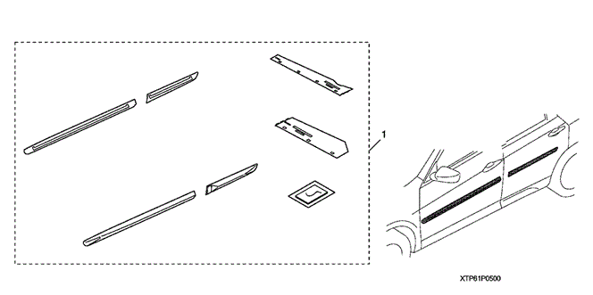 ACCESSORIES/BODY SIDE MOLDING for 2012 Honda CROSSTOUR #1
