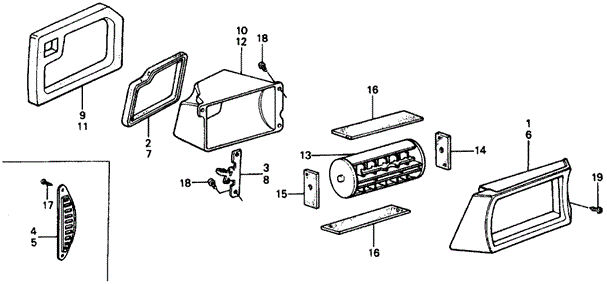 INTERIOR / BUMPER/FRESH AIR PANEL for 1977 Honda CIVIC COUPE #1