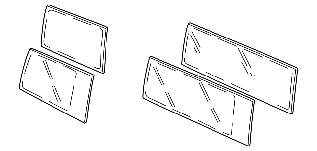 25739036 Деталь REAR GLASS, LEFT