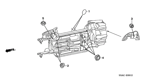 CIVIC SEDAN GROMMET (UNDER)