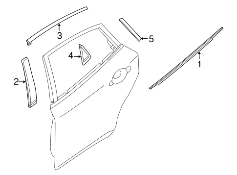 M35h EXTERIOR TRIM - REAR DOOR