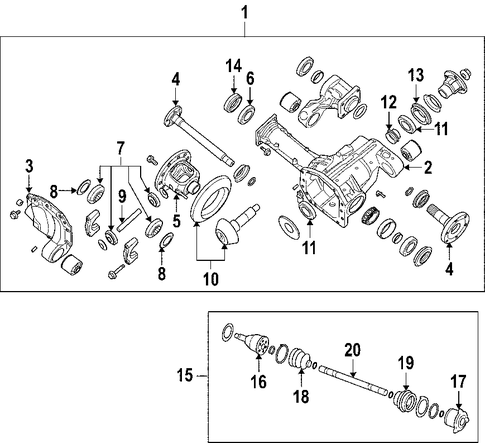 QX56 AXLE SHAFTS & JOINTS