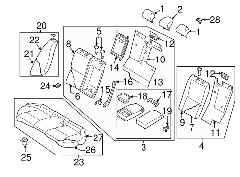 Q50 REAR SEAT COMPONENTS 2