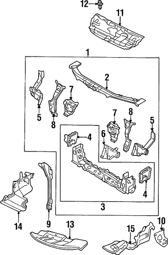 Protege RADIATOR SUPPORT