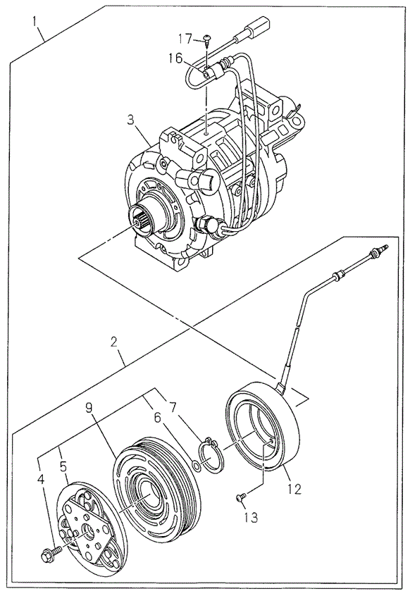 BODY / AIR CONDITIONING/A/C COMPRESSOR (TO:9809) for 1999 Honda PASSPORT #1