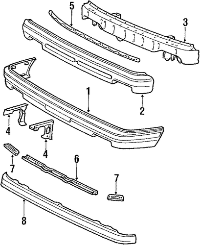 Tercel BUMPER ASSEMBLY