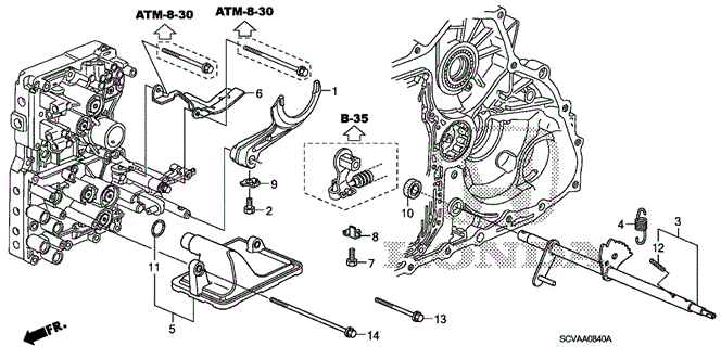TRANSMISSION - AUTOMATIC/AT SHIFT FORK for 2009 Honda ELEMENT #1