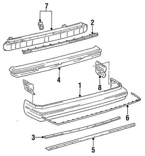 Cressida BUMPER & COMPONENTS - REAR 2
