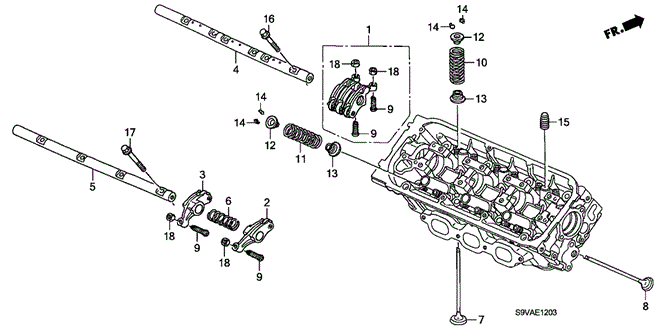 ENGINE/VALVE - ROCKER ARM (RR.) (4WD) for 2008 Honda PILOT #1