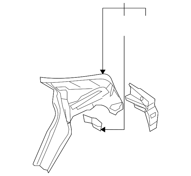 5314A287 Деталь PILLAR REINF, LEFT