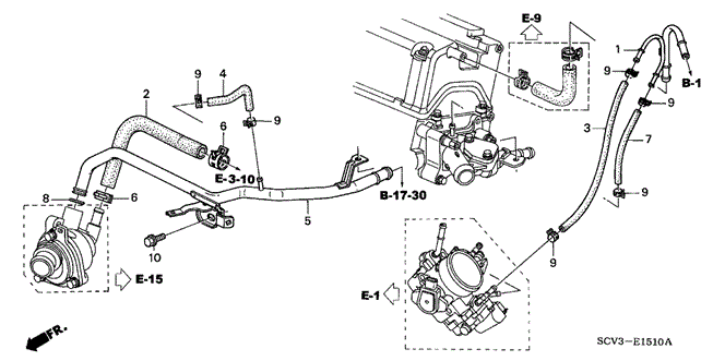 ENGINE/WATER HOSE for 2004 Honda ELEMENT #1
