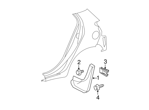 Yaris EXTERIOR TRIM - QUARTER PANEL 3
