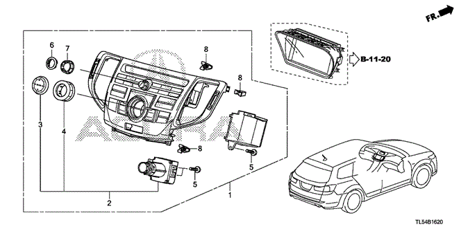 TSX 5-DOOR SWITCH PANEL (NAVIGATION)
