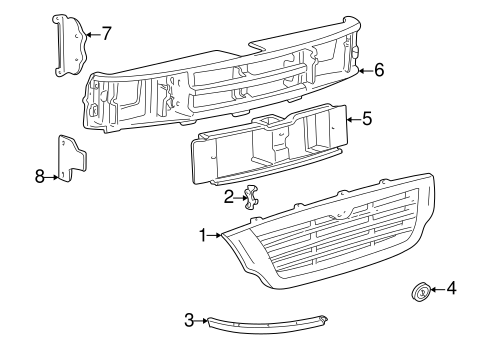 B2500 GRILLE & COMPONENTS