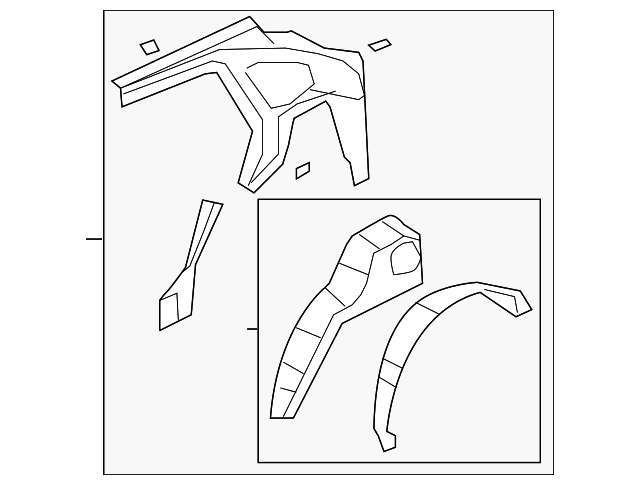 68001962AB Деталь INNER QTR PANEL, RIGHT