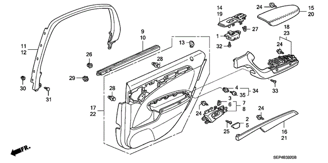 TL REAR DOOR LINING