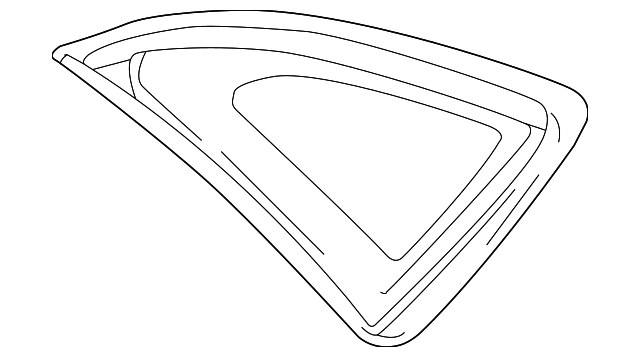 FT4Z-5829710-A Деталь QTR GLASS, RIGHT