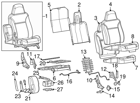 i-290 FRONT SEAT COMPONENTS 3