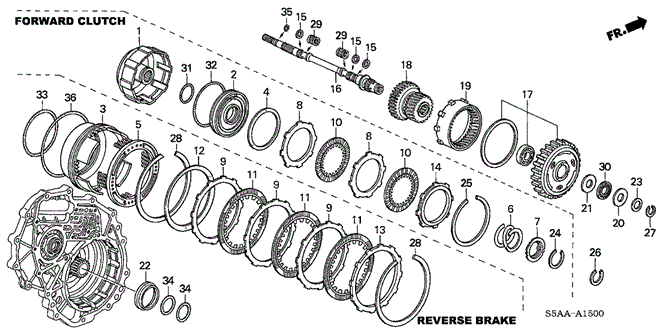 CIVIC SEDAN CVT INPUT SHAFT - FORWARD CLUTCH (CVT)