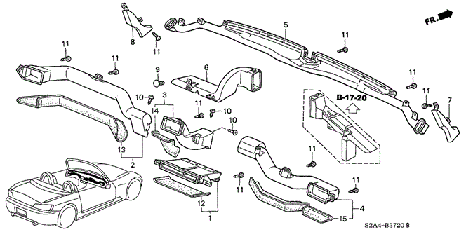INTERIOR / BUMPER/DUCT for 2005 Honda S2000 #1