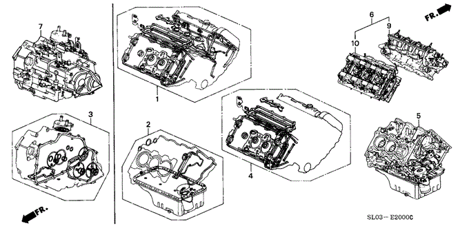 NSX GASKET KIT - ENGINE ASSY.  - TRANSMISSION ASSY.