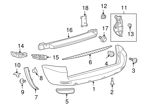 RAV4 BUMPER & COMPONENTS - REAR