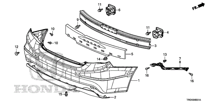 CIVIC SEDAN REAR BUMPER (2)