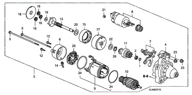ENGINE/STARTER MOTOR (DENSO) for 2008 Honda FIT #1