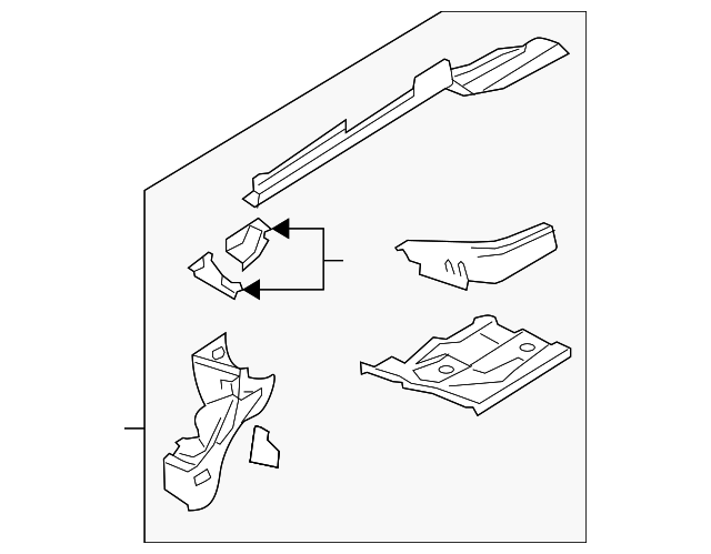 4F0-803-103-A Деталь SIDEMEMBER ASSY, LEFT