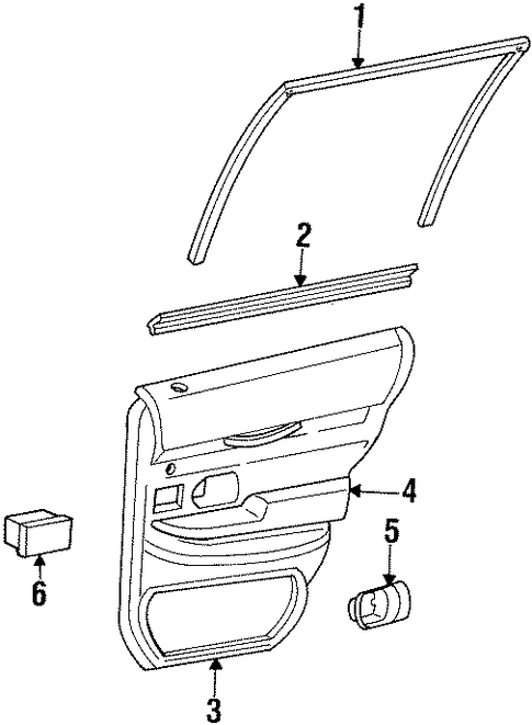 Crown Victoria INTERIOR TRIM - REAR DOOR