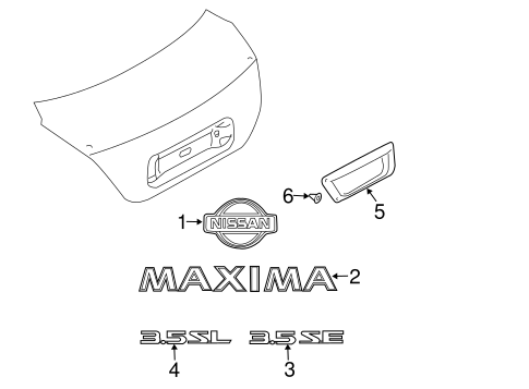 Maxima EXTERIOR TRIM - TRUNK