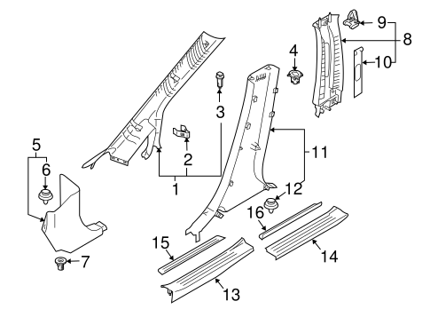 CX-9 INTERIOR TRIM - PILLARS