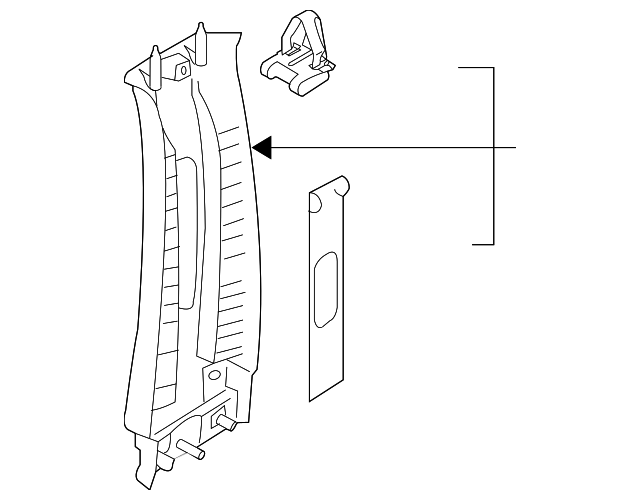 TD11-68-210E-34 Деталь UPR CTR PLR TRIM, LEFT