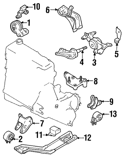 Escort ENGINE & TRANS MOUNTING