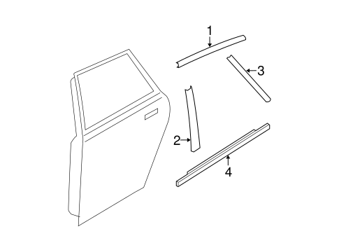 3 EXTERIOR TRIM - REAR DOOR 2