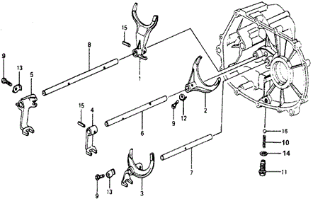 TRANSMISSION - MANUAL/MT SHIFT FORK for 1977 Honda ACCORD HATCHBACK #1
