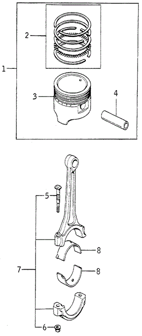 ENGINE/PISTON - CONNECTING ROD for 1981 Honda ACCORD SEDAN #1