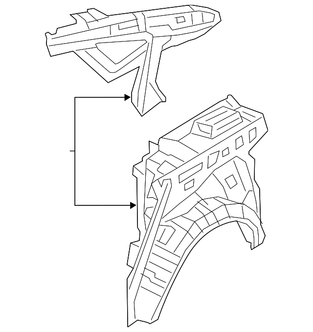 71601-3V000 Деталь INNER QTR PANEL, LEFT