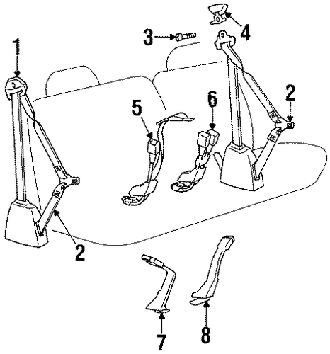 C2500 FRONT SEAT BELTS