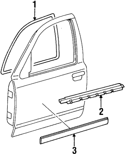 Crown Victoria EXTERIOR TRIM - FRONT DOOR