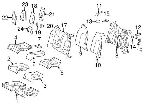 E550 REAR SEAT COMPONENTS 4