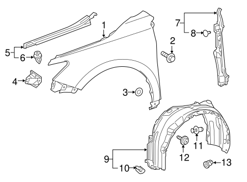 Camry FENDER & COMPONENTS