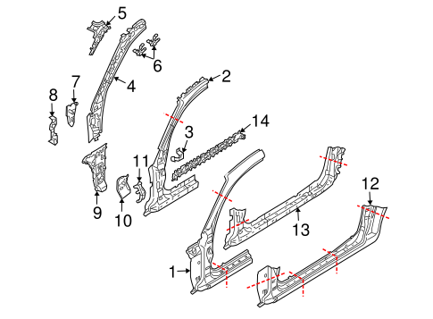 RX-8 HINGE PILLAR