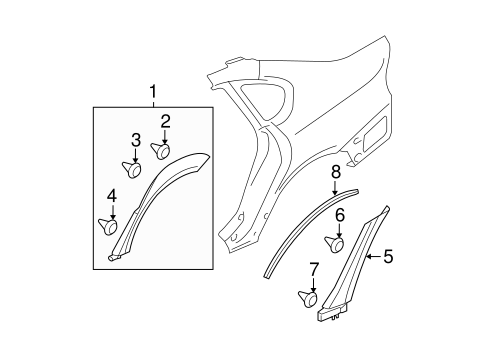 Outback EXTERIOR TRIM - QUARTER PANEL 2