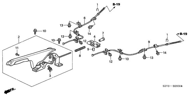 CHASSIS/PARKING BRAKE for 2002 Honda INSIGHT #1