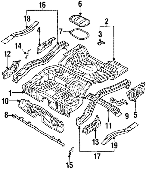 Legacy REAR FLOOR & RAILS