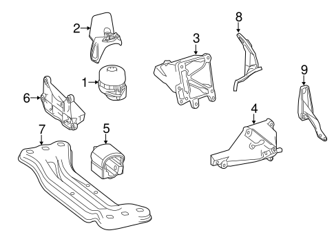 E550 ENGINE & TRANS MOUNTING