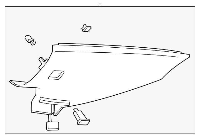 22765415 Деталь UPPER QTR TRIM, LEFT