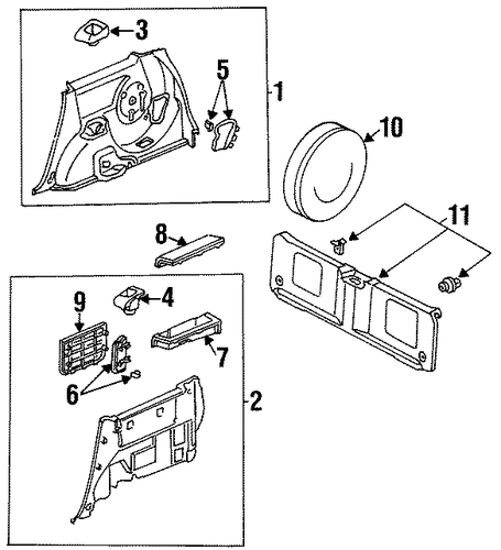 Oasis INTERIOR TRIM - REAR BODY