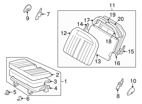 4Runner REAR SEAT COMPONENTS 2
